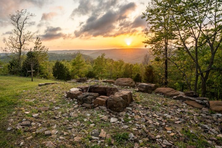 Firepit at the Waterfall Cabin